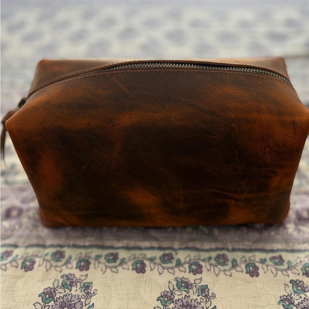 SALE! North Star Copper Rough & Tough Leather Dopp Kit NWT Made in USA - Picture 2 of 6